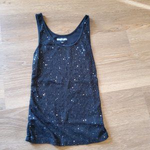 Black sequin tank top